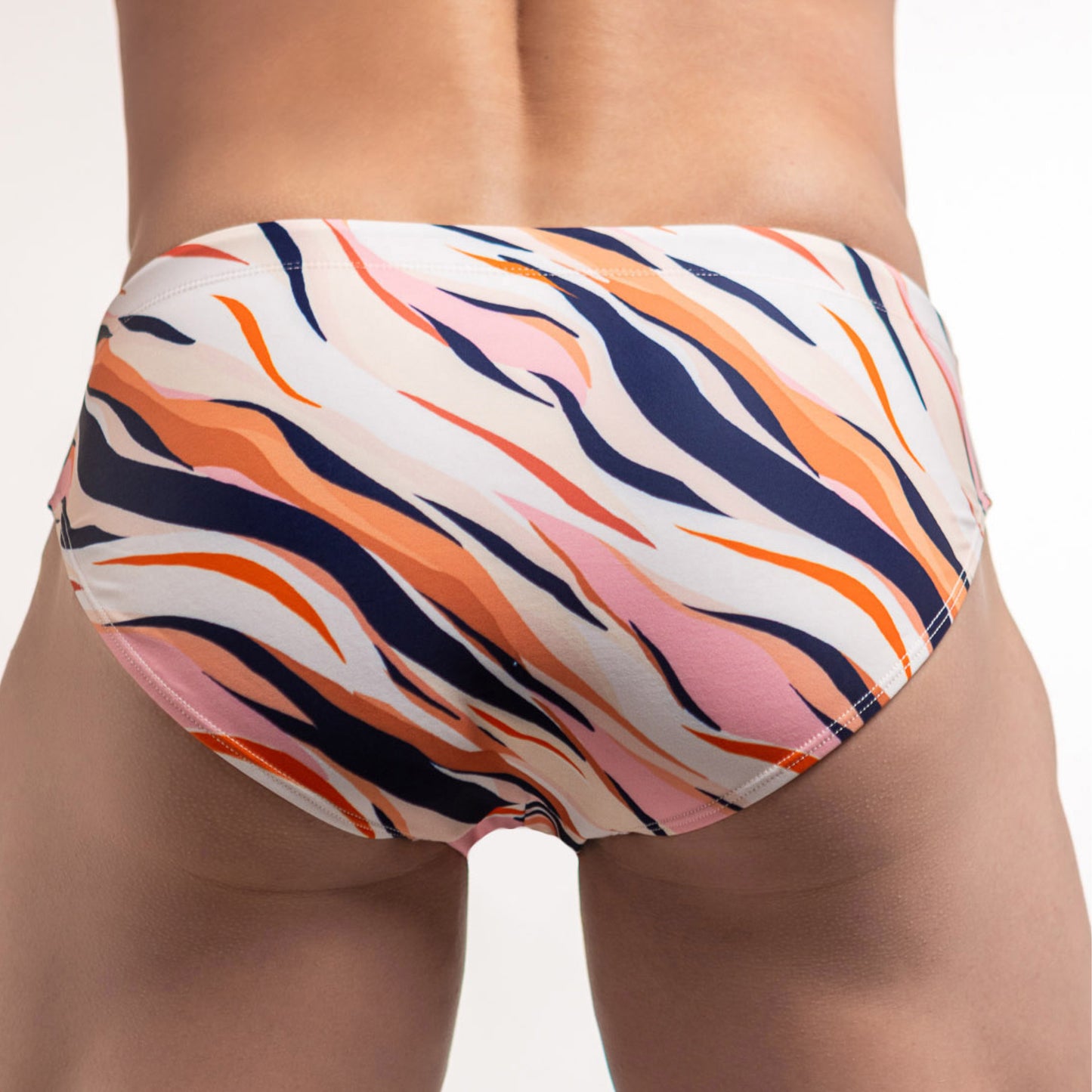 Bow Swim Brief | Pink Tiger Print