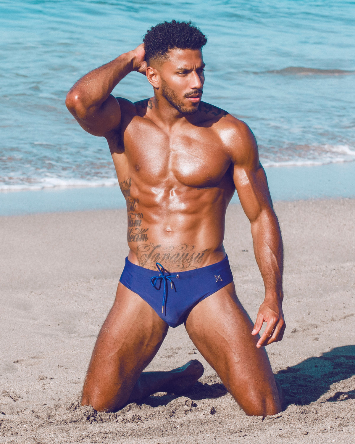 Apollo Swim Brief | Moonlight Navy | Premium Nylon, Curved Pouch