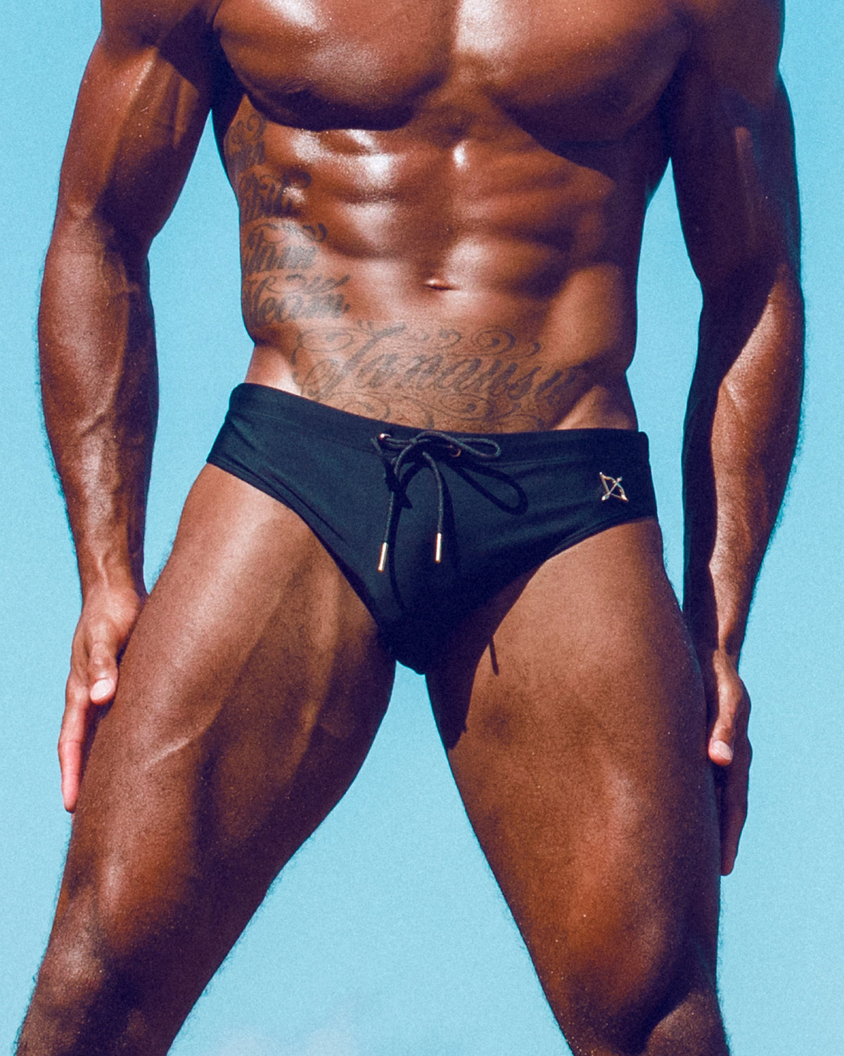 Apollo Swim Brief | Midnight Black | Sleek Fit, Signature Hardware