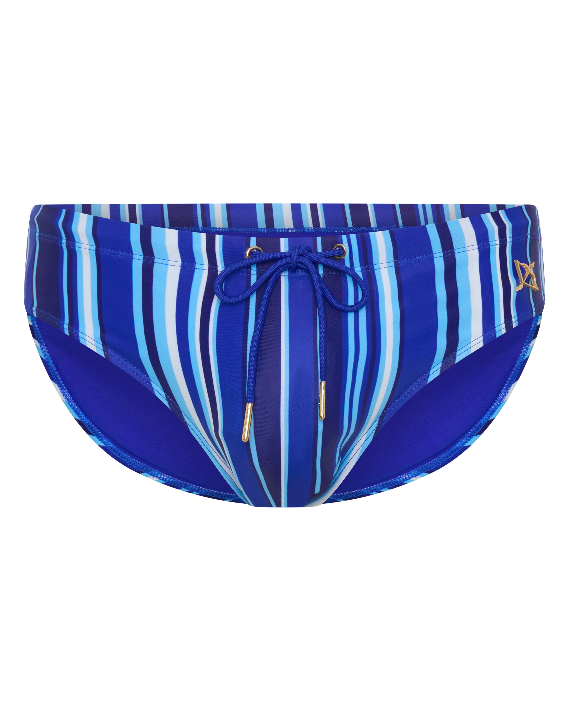Bow Swim Brief | Decoded Stripe Blue