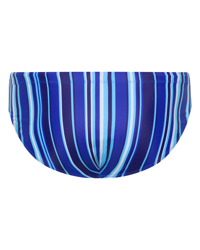 Bow Swim Brief | Decoded Stripe Blue