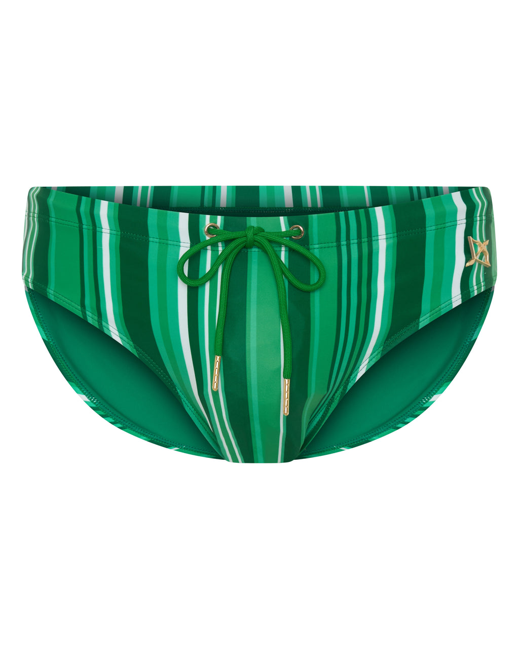 Bow Swim Brief | Decoded Stripe Green