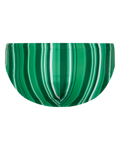 Bow Swim Brief | Decoded Stripe Green