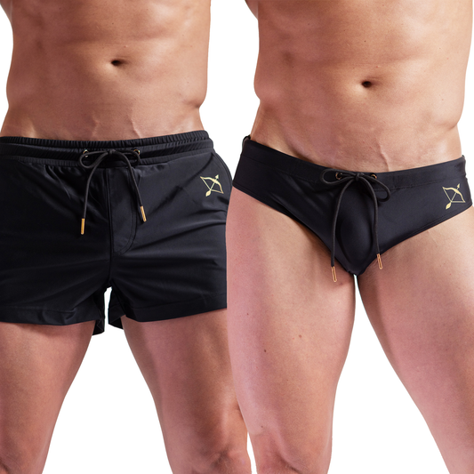 Bundle Deal: Midnight Black Swim Short & Brief – Save 20%!