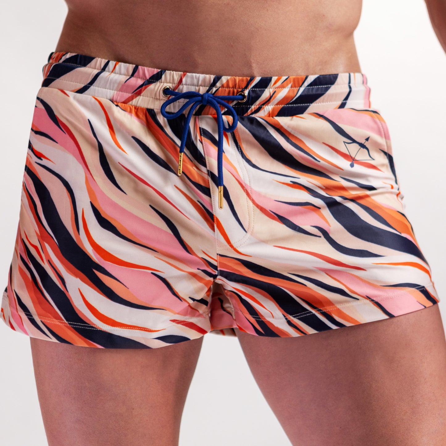 Mens Swim Short 3" | Pink Tiger Print