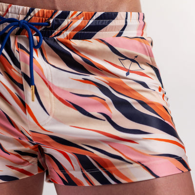 Mens Swim Short 3" | Pink Tiger Print