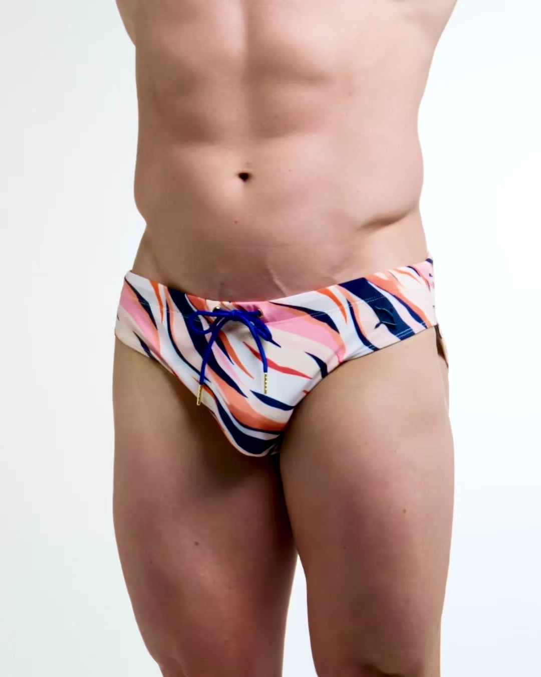 Bow Swim Brief | Pink Tiger Print