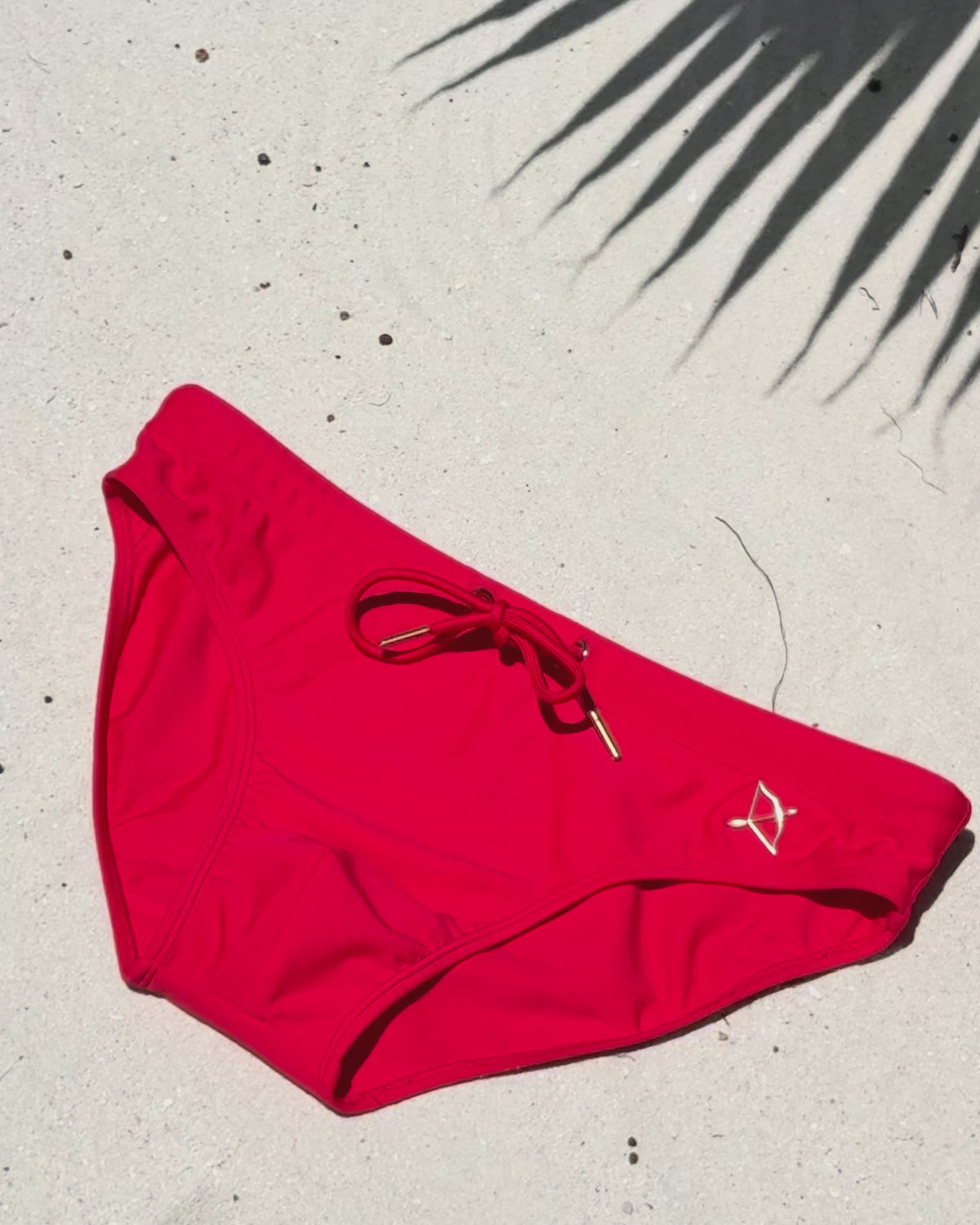 Video of the Apollo Swim Brief in Chilli Red worn on the beach