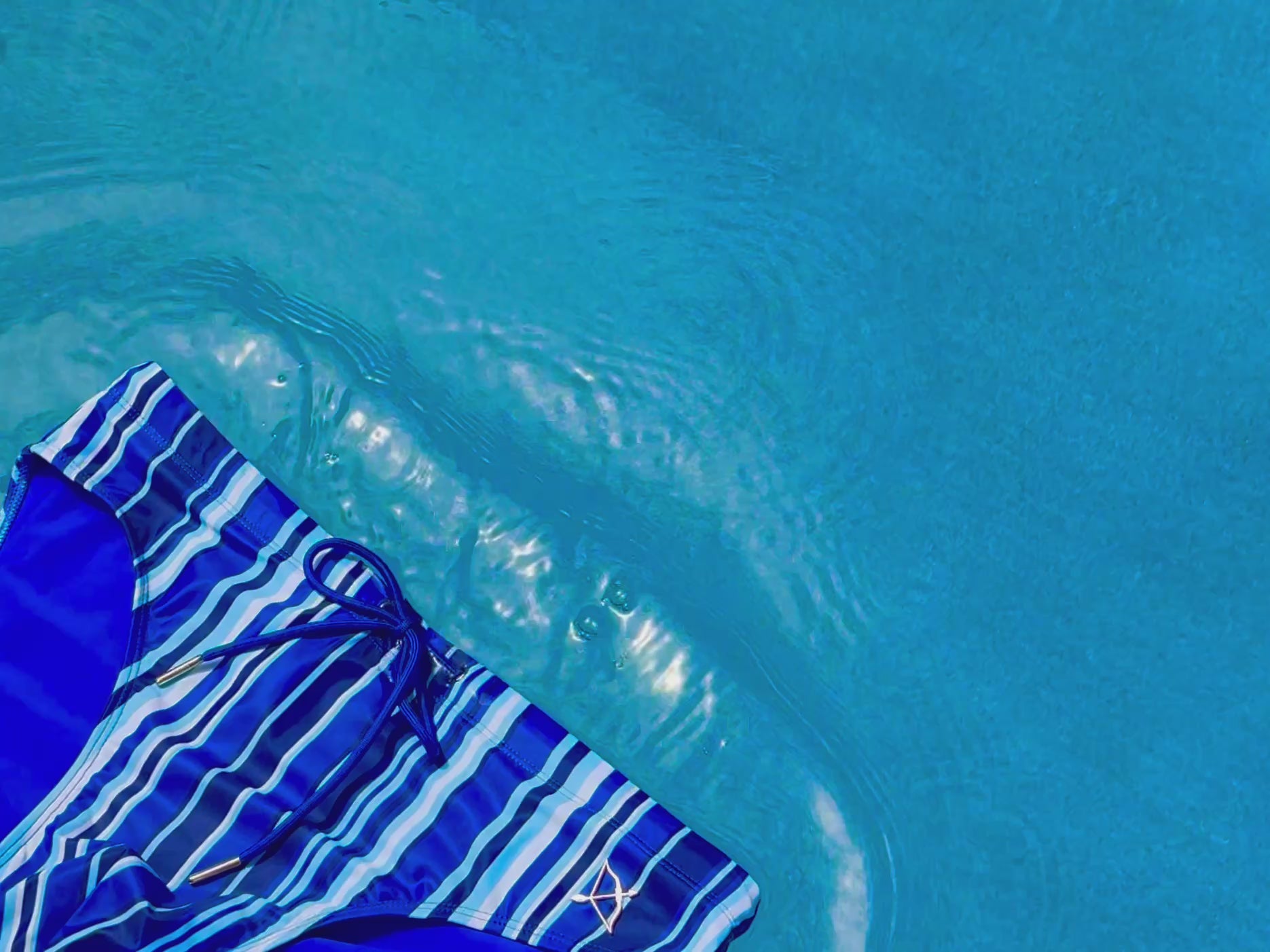 Bow Swim Brief | Decoded Stripe Blue
